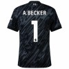 Officiële Voetbalshirt Doelman Liverpool A. Becker 1 2024-25 Zwarte - Heren